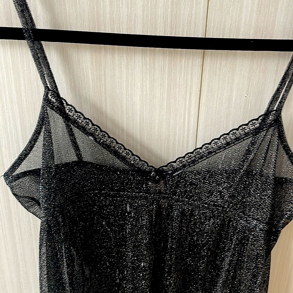 Sexy Sparkly Flirty Black String Top - Picture 5 of 5
